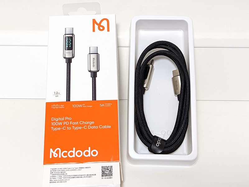 Mcdodo USB Type C to C ケーブル